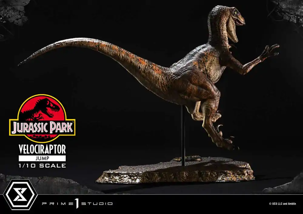 Jurassic Park Prime Collectibles Kip 1/10 Velociraptor Skok 21 cm fotografija proizvoda