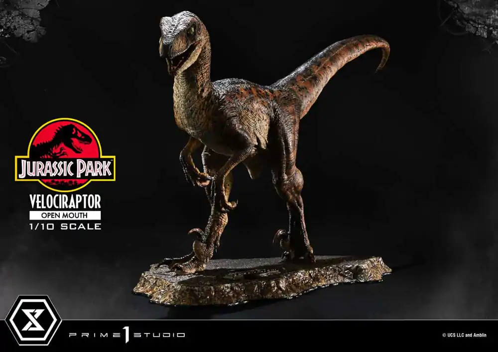 Jurassic Park Prime Collectibles Kip 1/10 Velociraptor Otvorena Usta 19 cm fotografija proizvoda