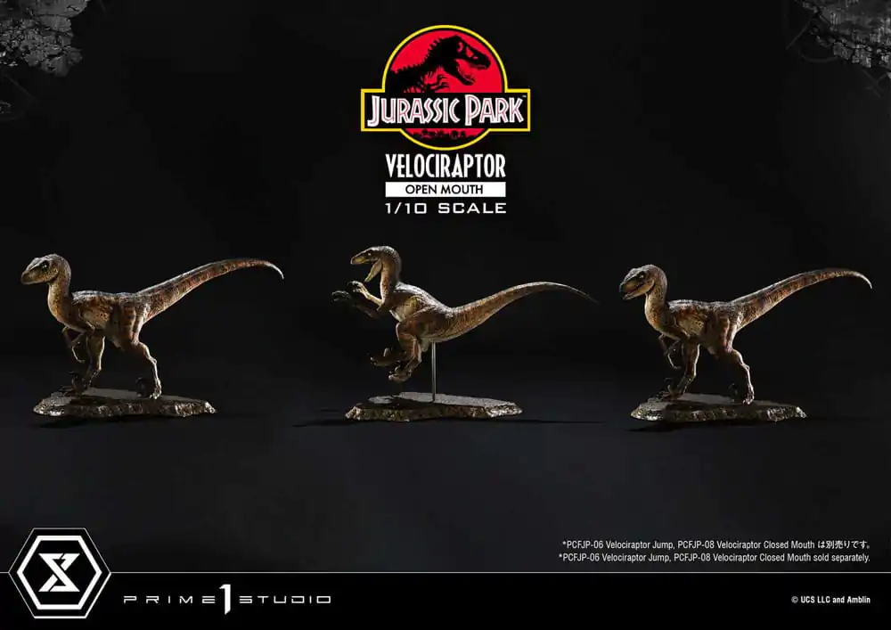 Jurassic Park Prime Collectibles Kip 1/10 Velociraptor Otvorena Usta 19 cm fotografija proizvoda