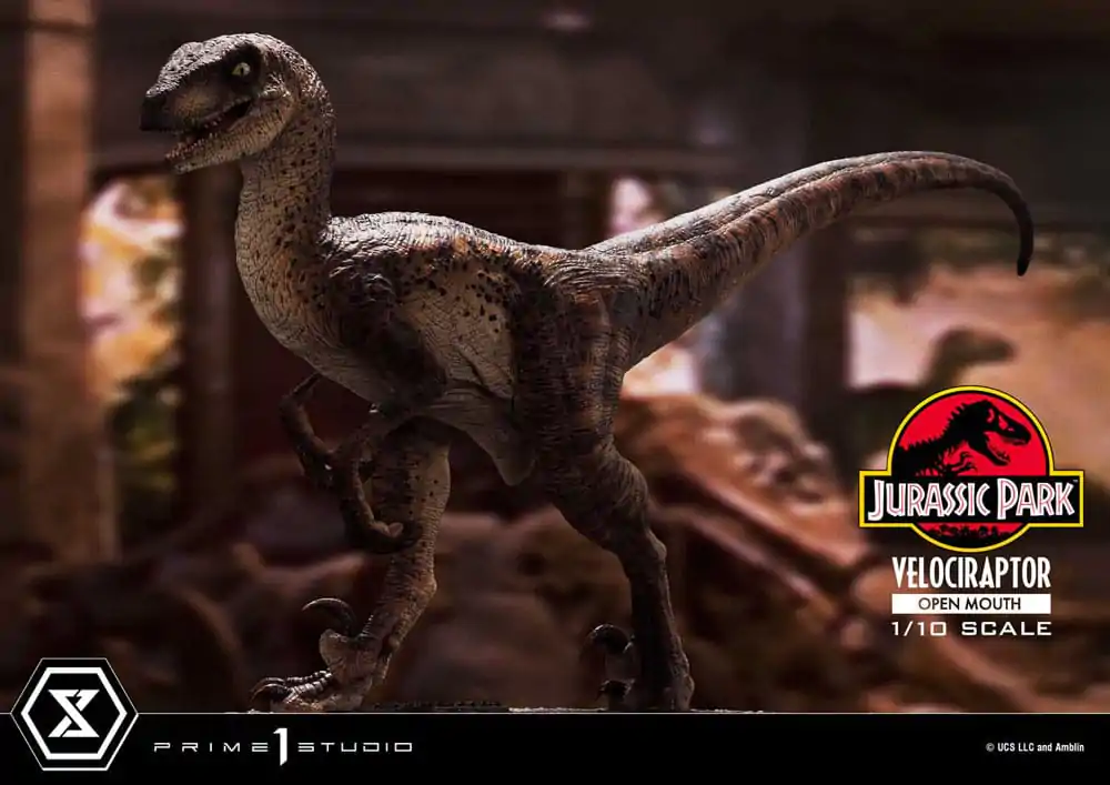 Jurassic Park Prime Collectibles Kip 1/10 Velociraptor Otvorena Usta 19 cm fotografija proizvoda