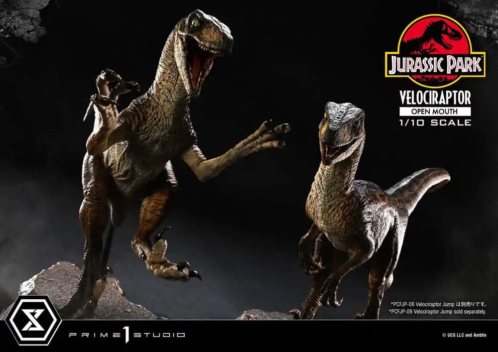 Jurassic Park Prime Collectibles Kip 1/10 Velociraptor Otvorena Usta 19 cm fotografija proizvoda