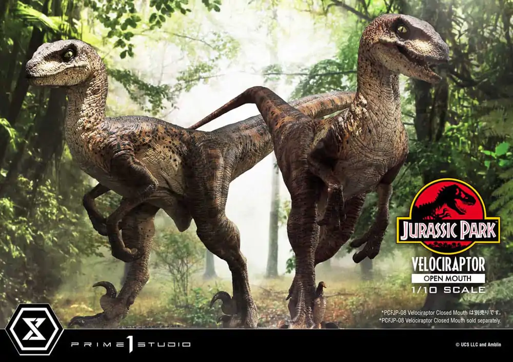 Jurassic Park Prime Collectibles Kip 1/10 Velociraptor Otvorena Usta 19 cm fotografija proizvoda