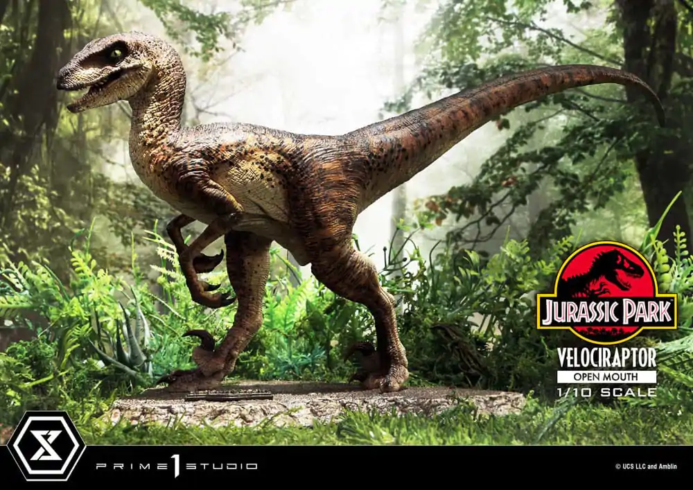 Jurassic Park Prime Collectibles Kip 1/10 Velociraptor Otvorena Usta 19 cm fotografija proizvoda