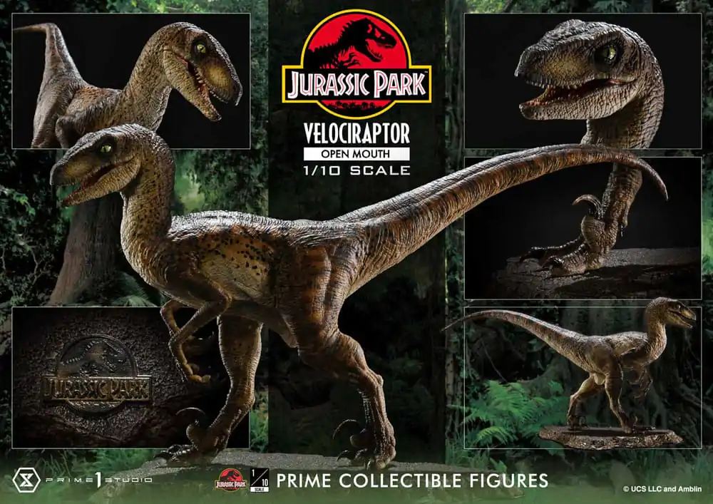 Jurassic Park Prime Collectibles Kip 1/10 Velociraptor Otvorena Usta 19 cm fotografija proizvoda