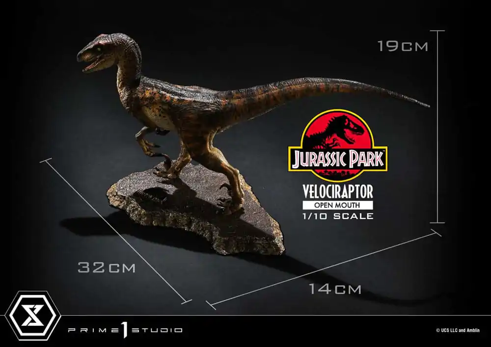 Jurassic Park Prime Collectibles Kip 1/10 Velociraptor Otvorena Usta 19 cm fotografija proizvoda