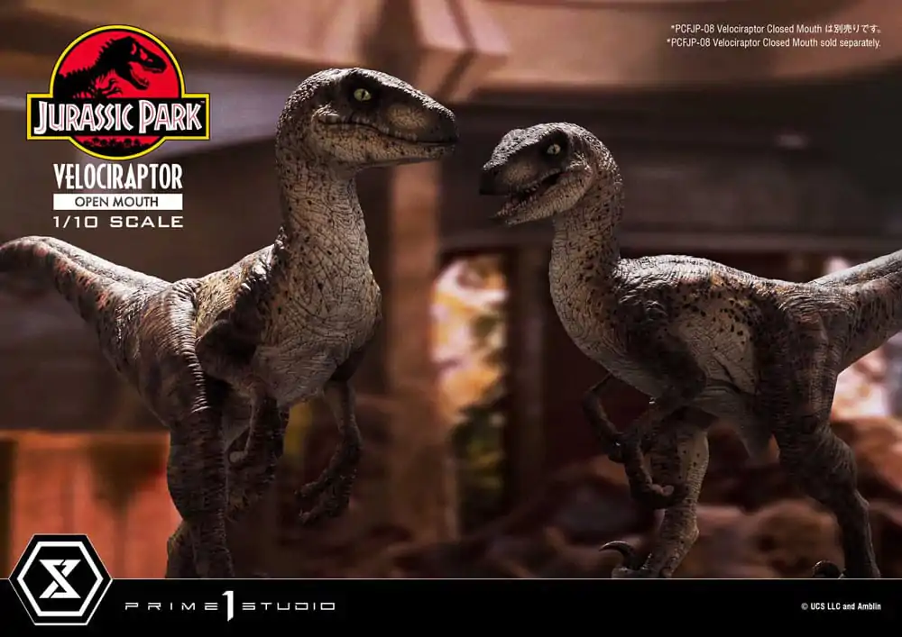 Jurassic Park Prime Collectibles Kip 1/10 Velociraptor Otvorena Usta 19 cm fotografija proizvoda