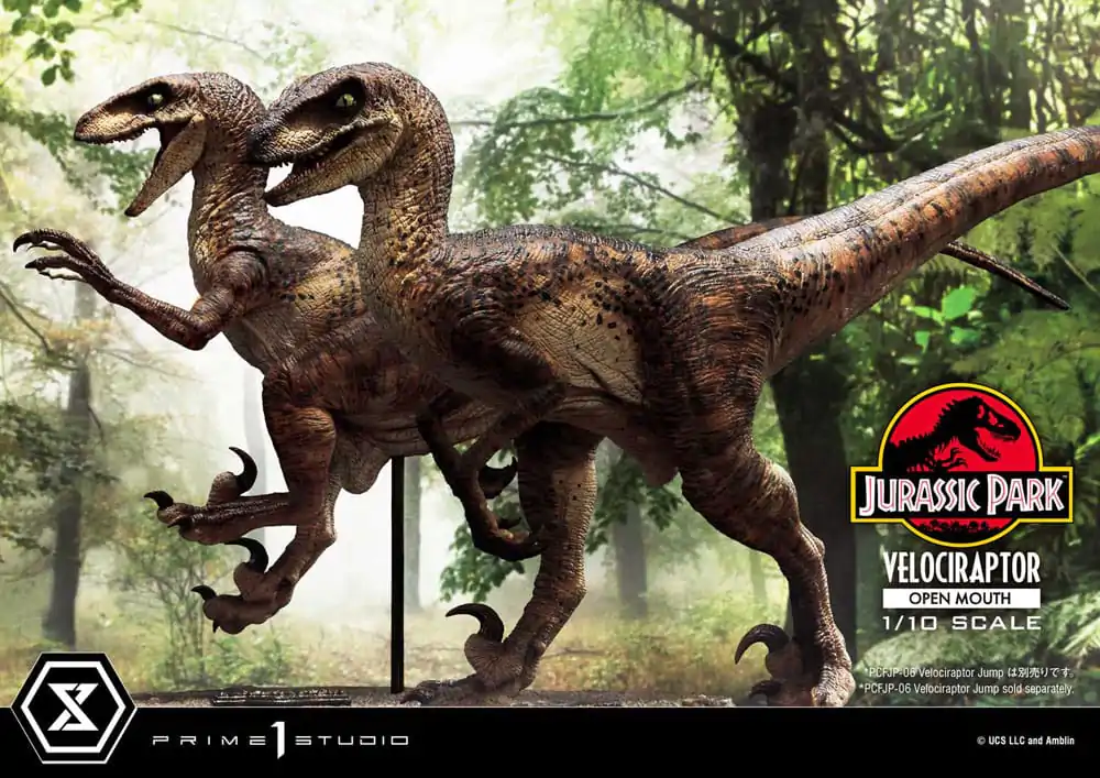 Jurassic Park Prime Collectibles Kip 1/10 Velociraptor Otvorena Usta 19 cm fotografija proizvoda