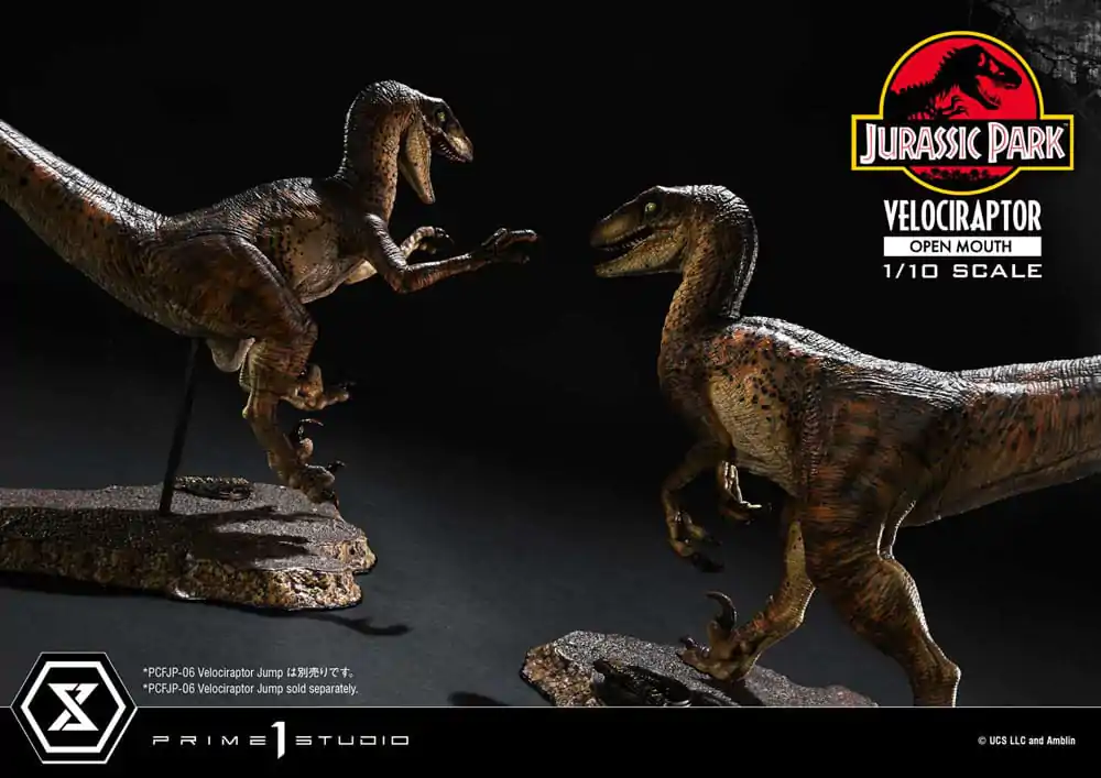 Jurassic Park Prime Collectibles Kip 1/10 Velociraptor Otvorena Usta 19 cm fotografija proizvoda