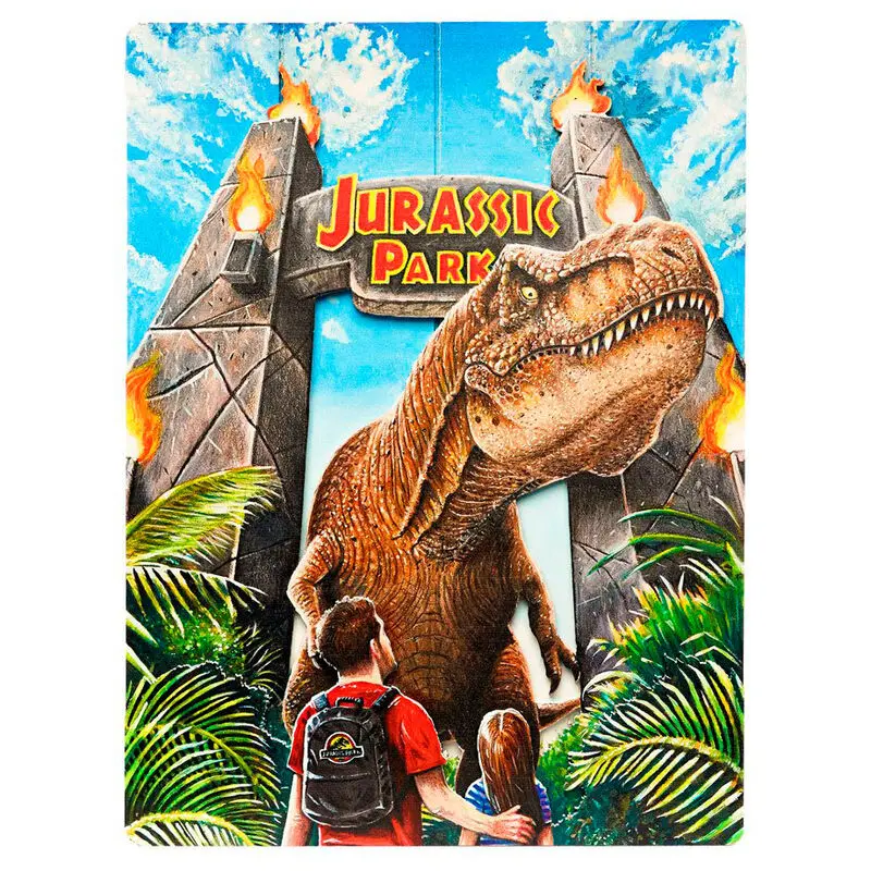 Jurassic Park WoodArts 3D Drveni Zidni Umjetnički Ukras Rex Attack 30 x 40 cm fotografija proizvoda