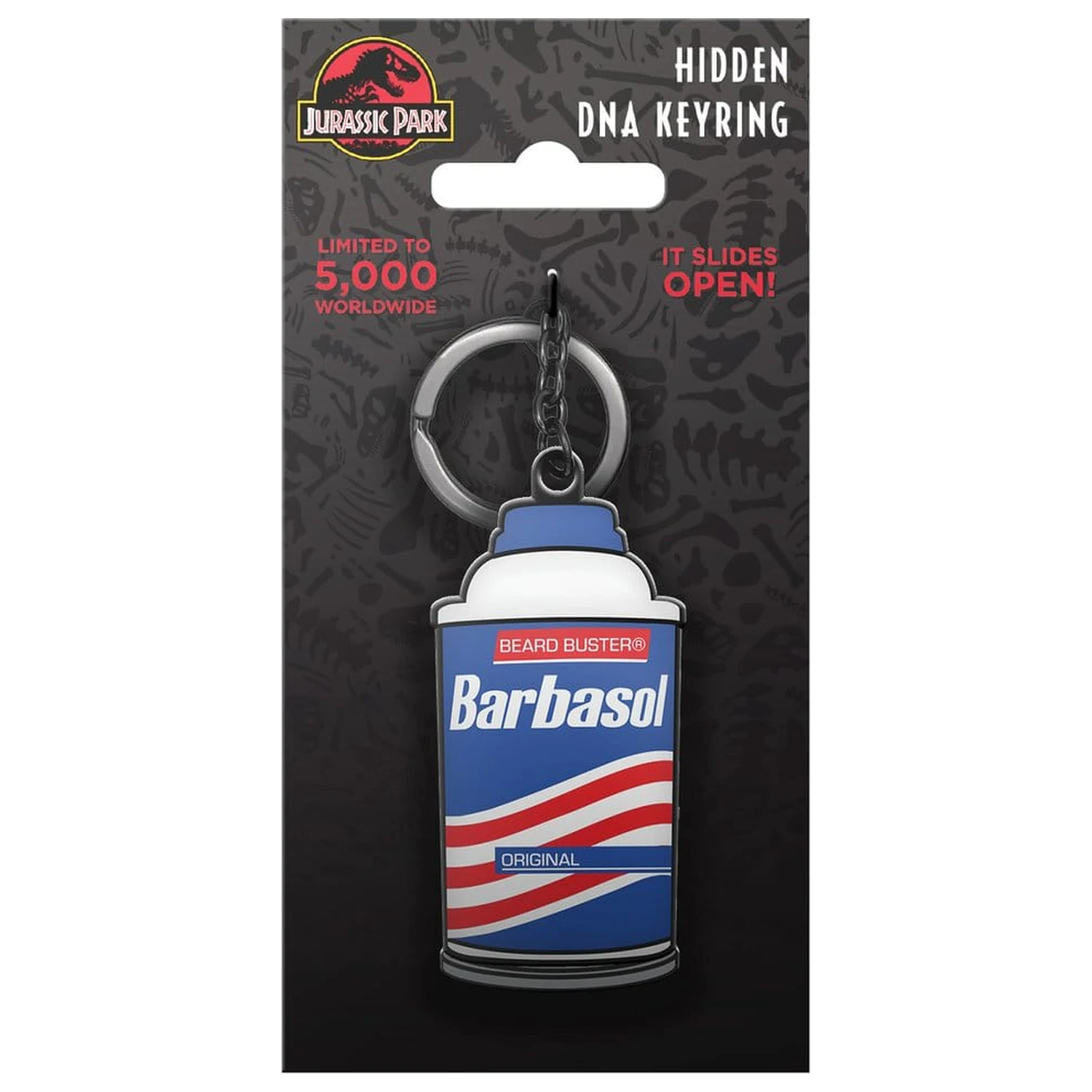Jurassic Park Privjesak za ključeve s kliznom limenkom Barbasol fotografija proizvoda
