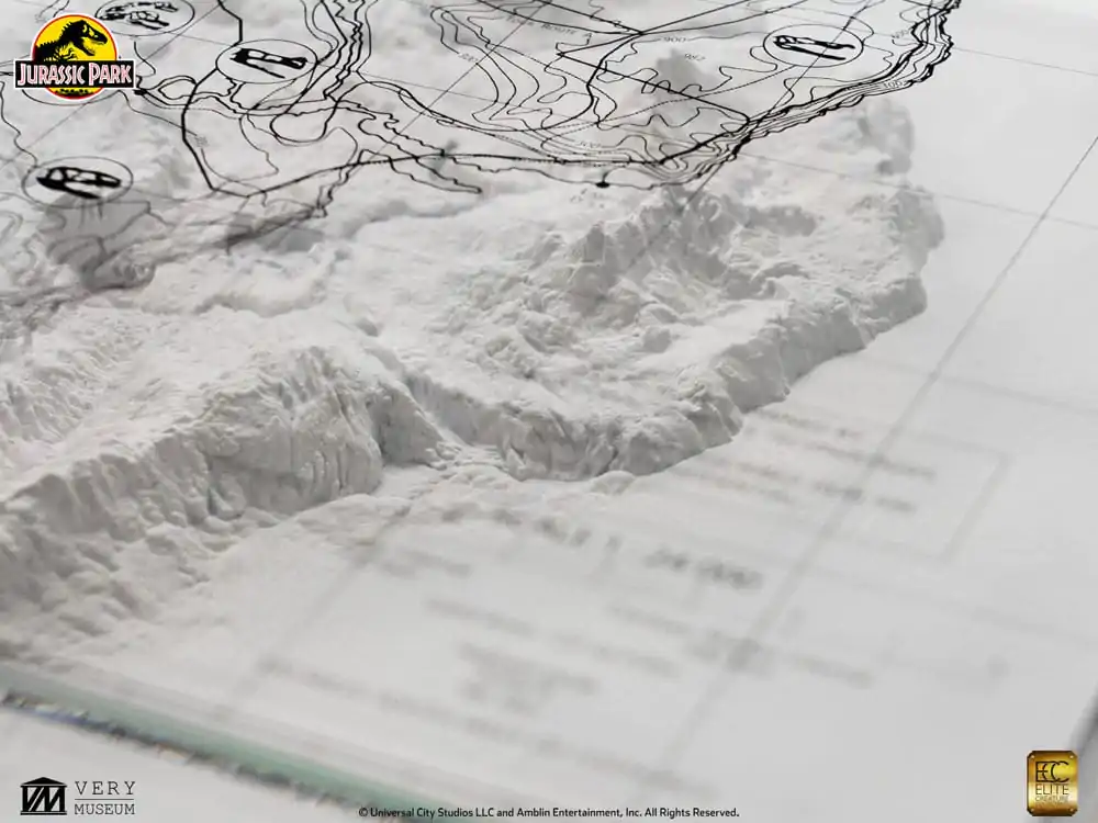 Jurassic Park Topografska Karta Isla Nublar fotografija proizvoda