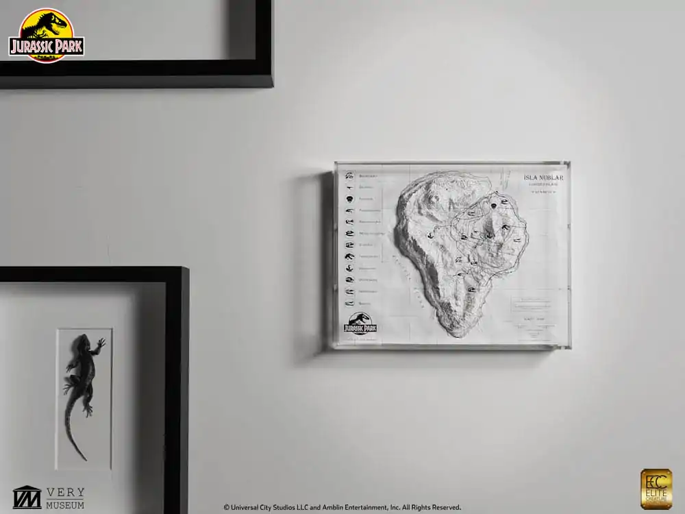 Jurassic Park Topografska Karta Isla Nublar fotografija proizvoda