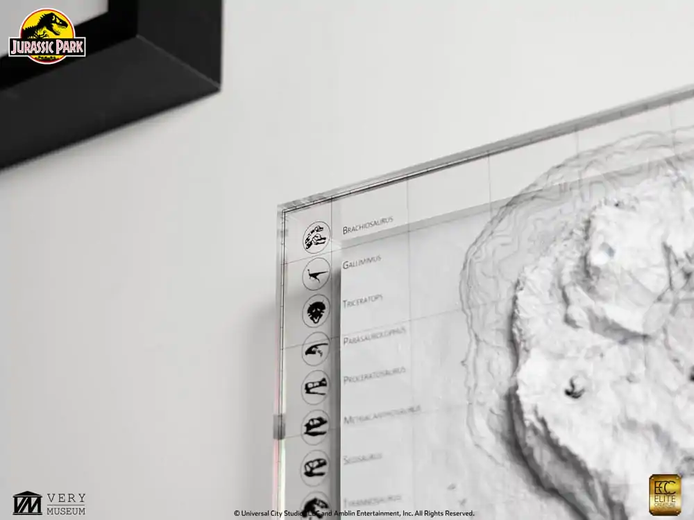 Jurassic Park Topografska Karta Isla Nublar fotografija proizvoda