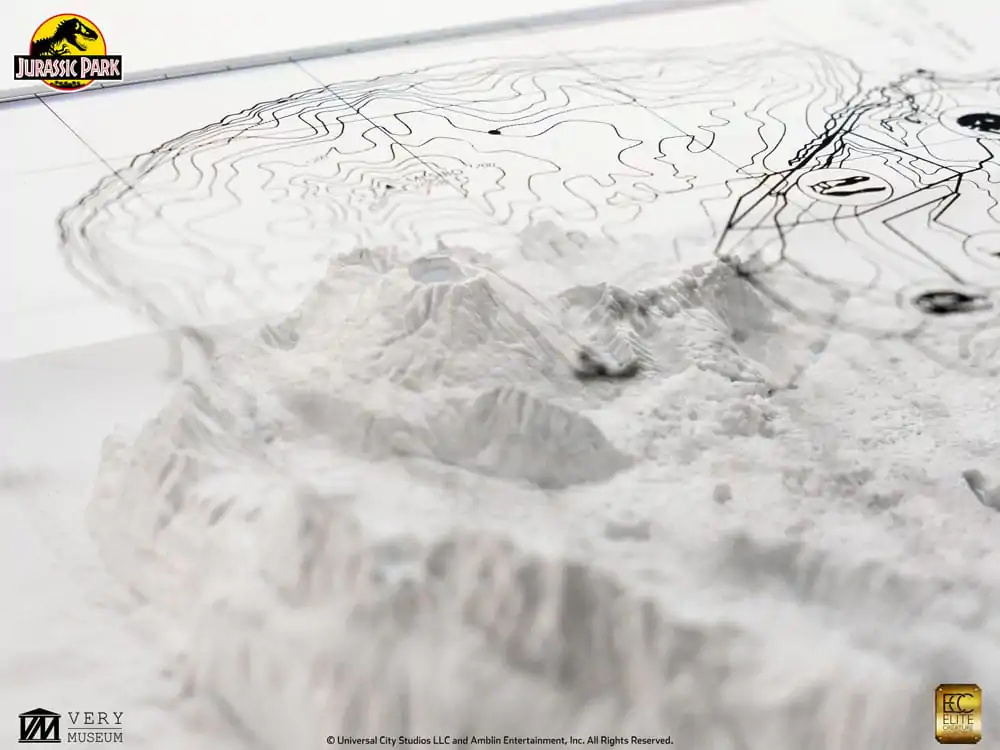 Jurassic Park Topografska Karta Isla Nublar fotografija proizvoda
