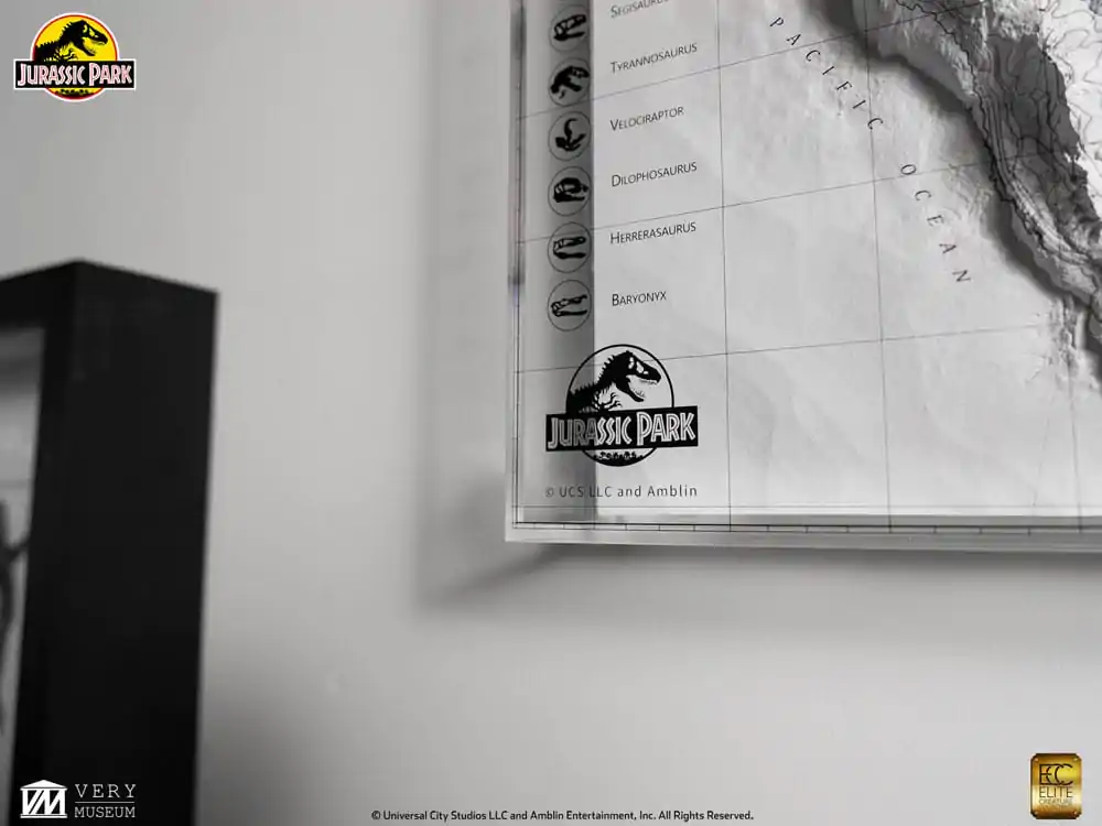 Jurassic Park Topografska Karta Isla Nublar fotografija proizvoda