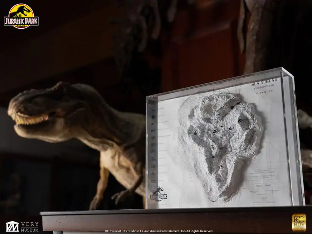 Jurassic Park Topografska Karta Isla Nublar fotografija proizvoda