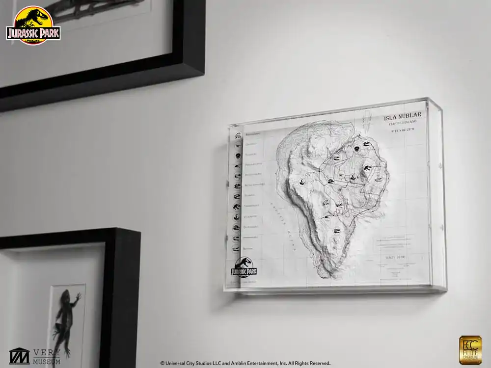 Jurassic Park Topografska Karta Isla Nublar fotografija proizvoda