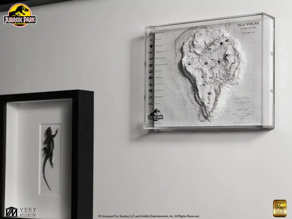 Jurassic Park Topografska Karta Isla Nublar fotografija proizvoda