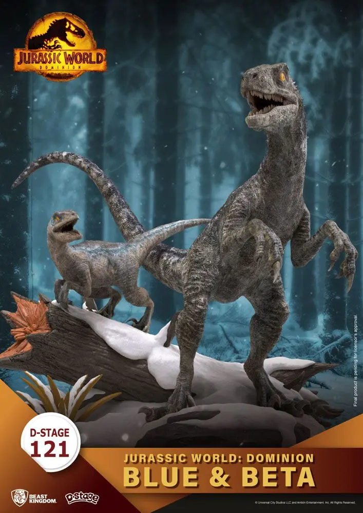 Jurassic World: Dominion D-Stage PVC Diorama Blue & Beta 13 cm fotografija proizvoda