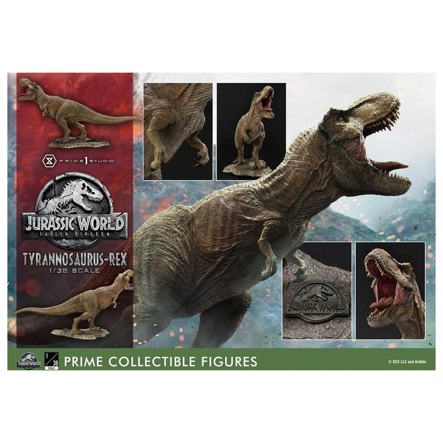 Jurassic World: Fallen Kingdom (Film) Prime Collectible Figures kip 1/38 Tyrannosaurus Rex 23 cm fotografija proizvoda