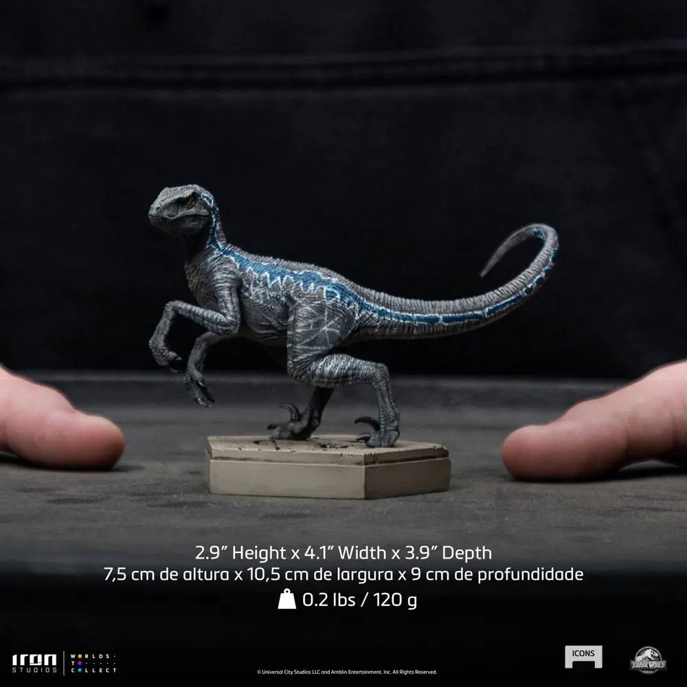 Jurassic World Icons kip Velociraptor B Blue 7 cm fotografija proizvoda