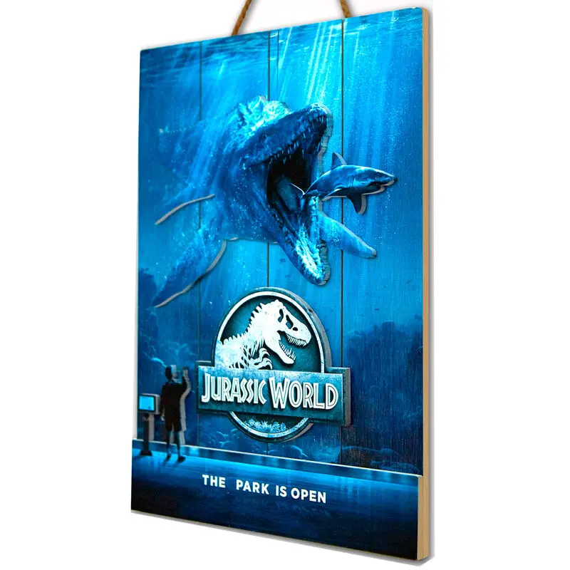 Jurassic World Mossasaurus Woodart 3D Print drveni natpis fotografija proizvoda