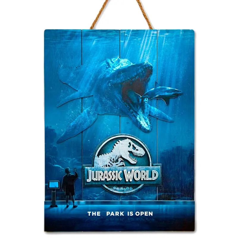 Jurassic World Mossasaurus Woodart 3D Print drveni natpis fotografija proizvoda