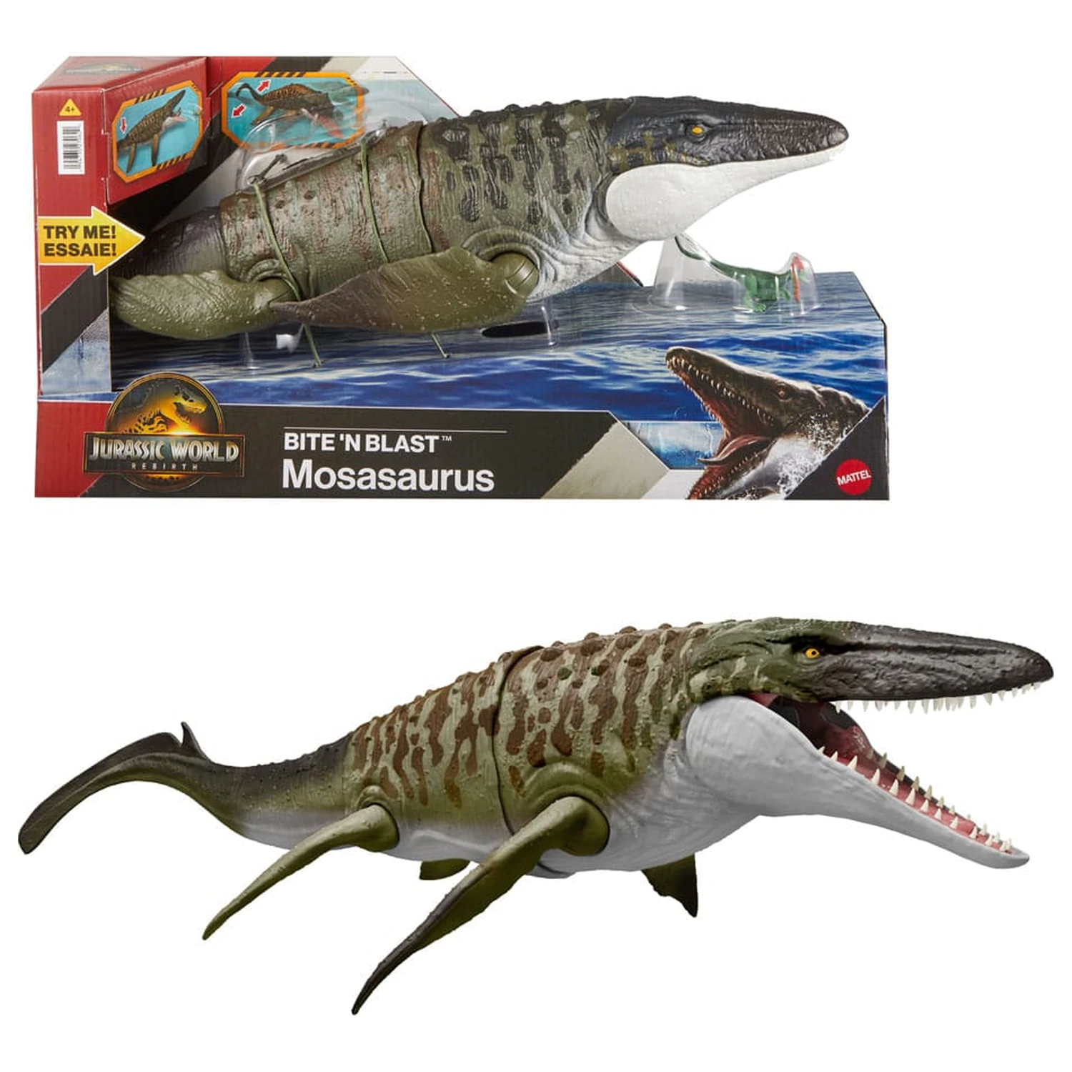 Jurassic World: Rebirth Action Figure Bite 'n Blast Mosasaurus 65 cm fotografija proizvoda