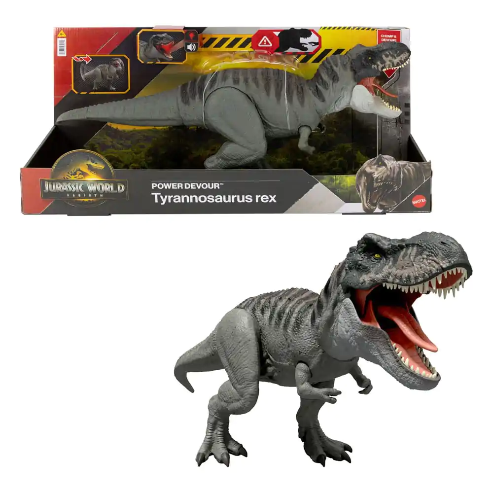 Jurassic World Rebirth akcijska figura sa zvučnom moći Proždire Tyrannosaurus Rex 21 cm fotografija proizvoda
