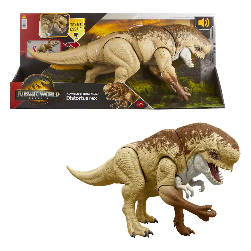 Jurassic World: Rebirth Akcijska Figura Rumble N Rampage Distortus Rex fotografija proizvoda