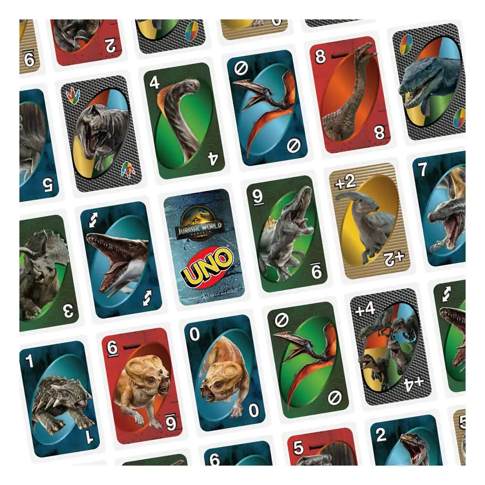 Jurassic World Rebirth UNO kartaška igra fotografija proizvoda