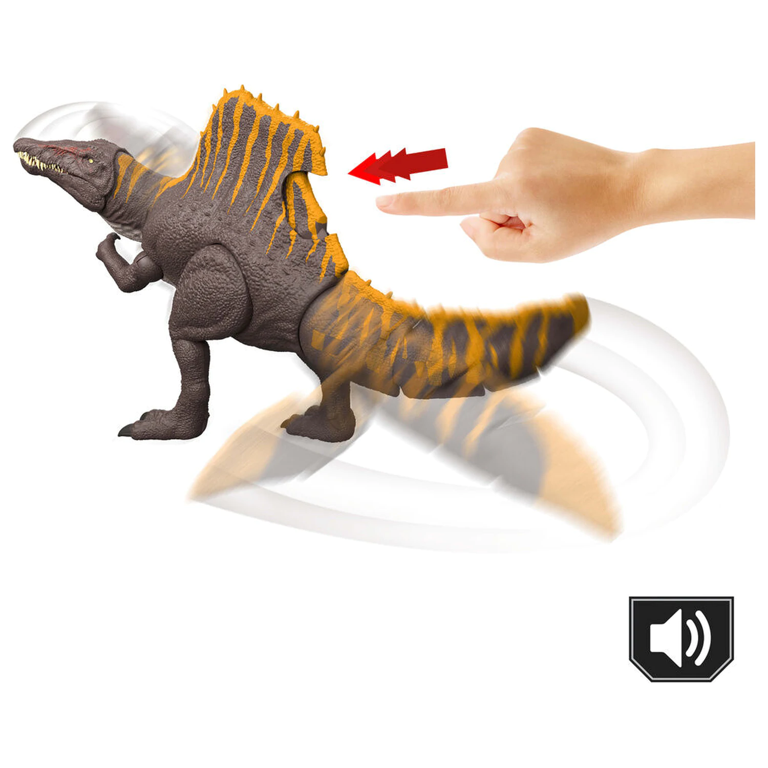 Jurassic World Rebirth Akcijska figura Tail Thrasher Spinosaurus 55 cm fotografija proizvoda