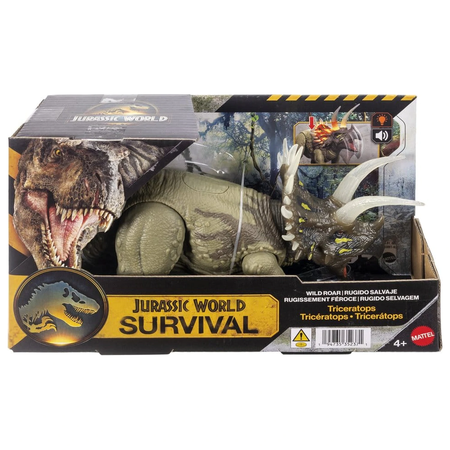 Jurassic World: Survival Akcijska figura Wild Roar Triceratops 31 cm fotografija proizvoda
