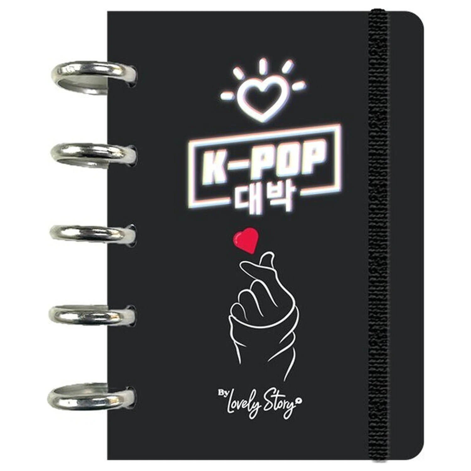 K-Pop crna A6 bilježnica fotografija proizvoda