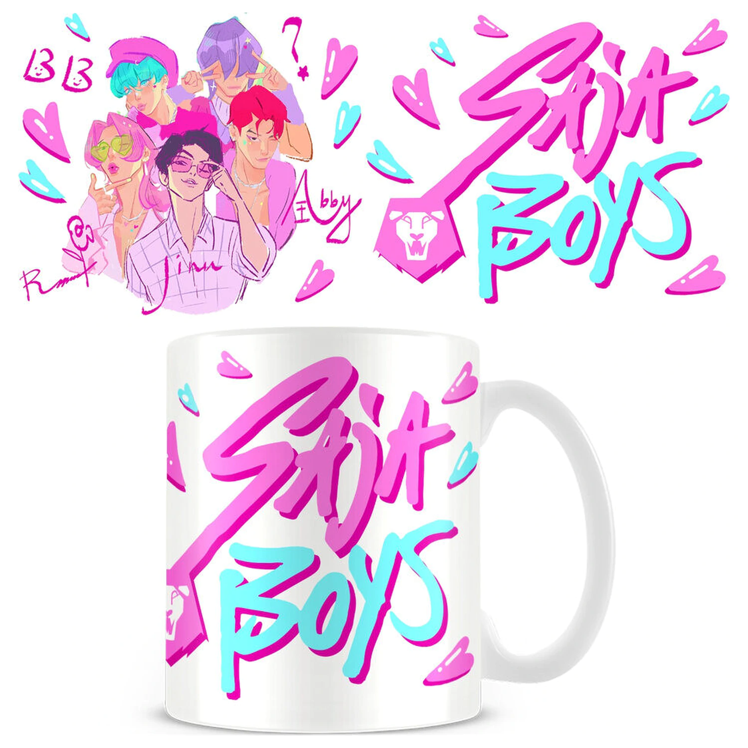 K-Pop Demon Hunters Saja Boys šalica 325 ml fotografija proizvoda