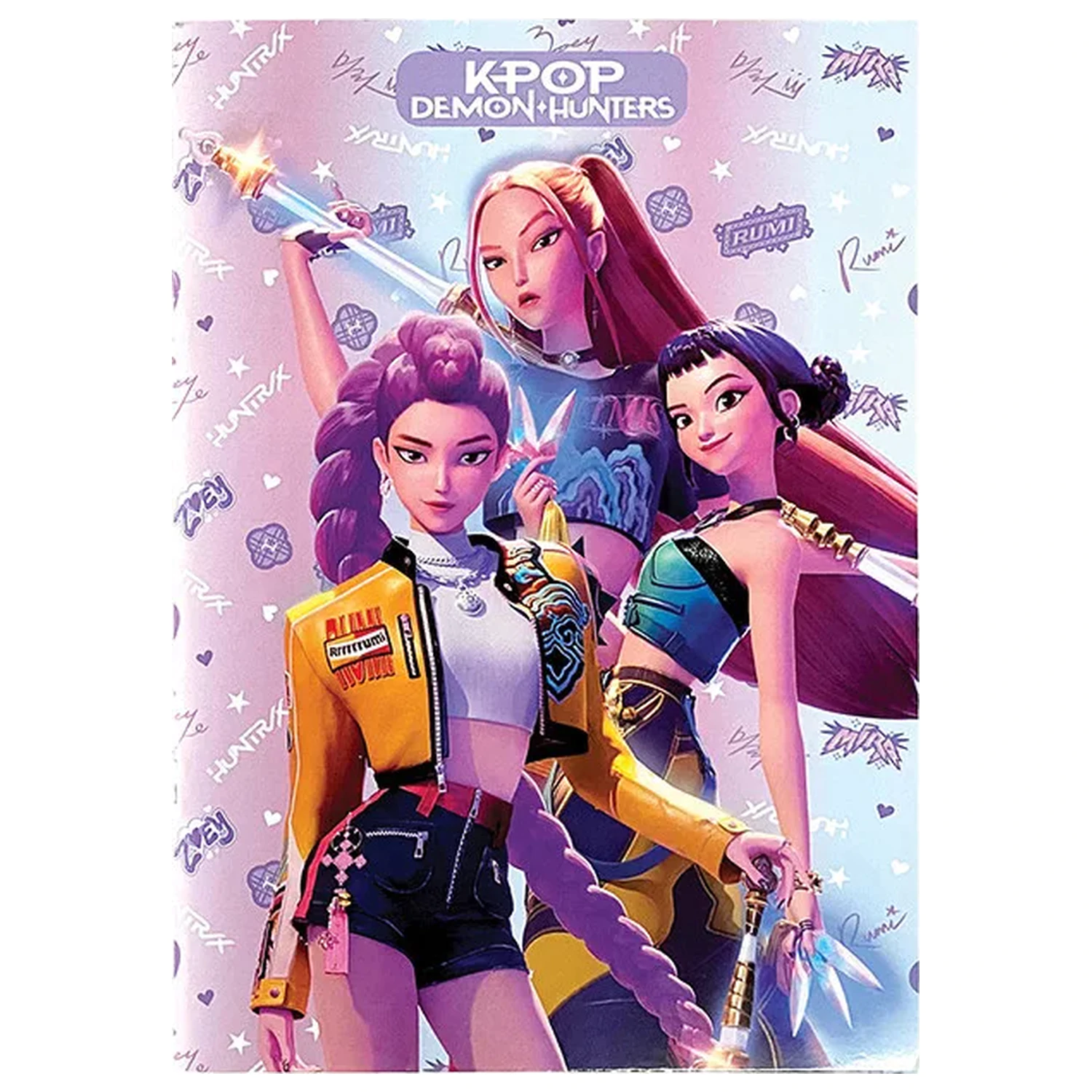 K-pop Demon Hunters bilježnica s crtama A4 format, 50 listova fotografija proizvoda