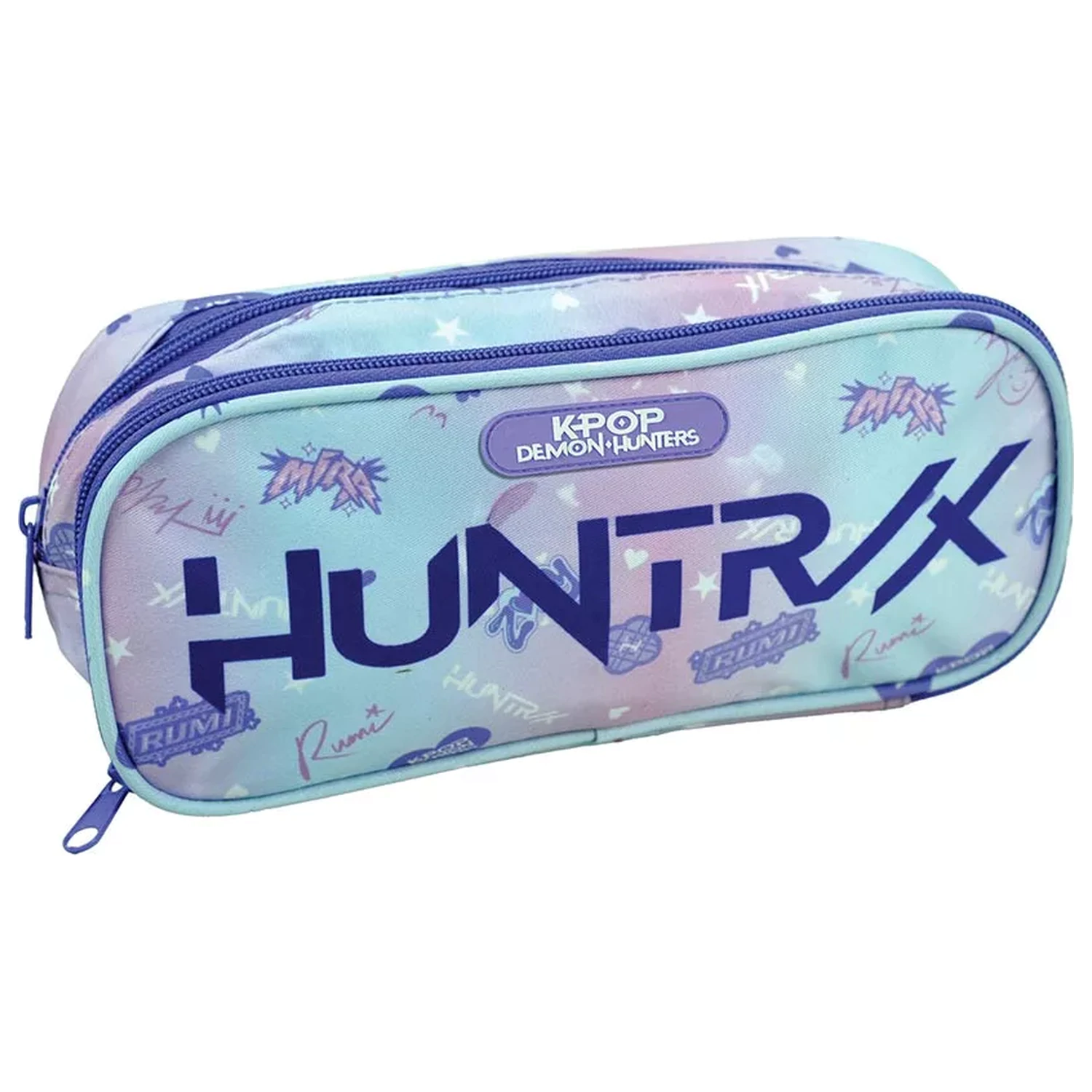 K-pop Demon Hunters Ljubičasta pernica s dva pretinca 26 cm fotografija proizvoda