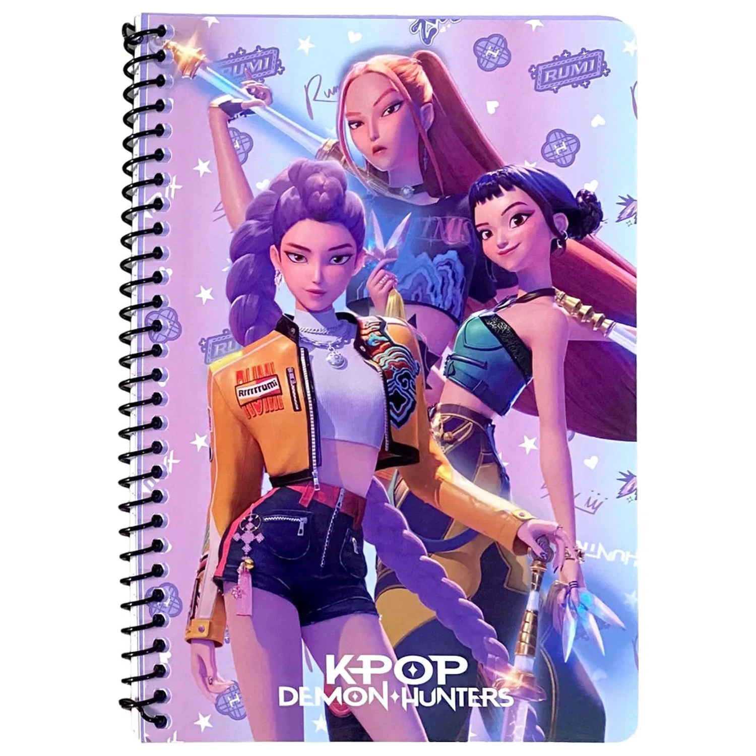 K-pop Demon Hunters Warrior Trio B/5 Bilježnica na spiralu s crtama 70 listova fotografija proizvoda