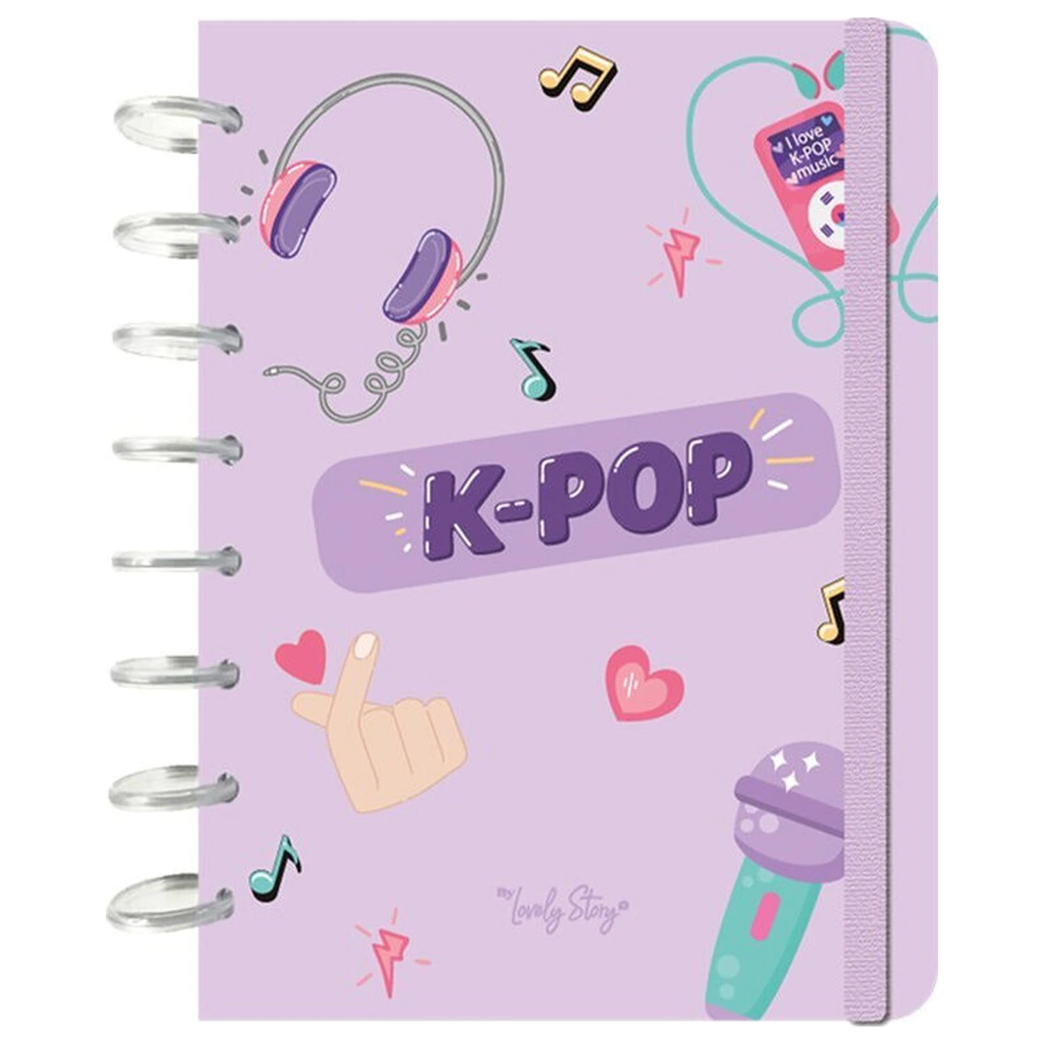 K-Pop Lilac A5 bilježnica fotografija proizvoda