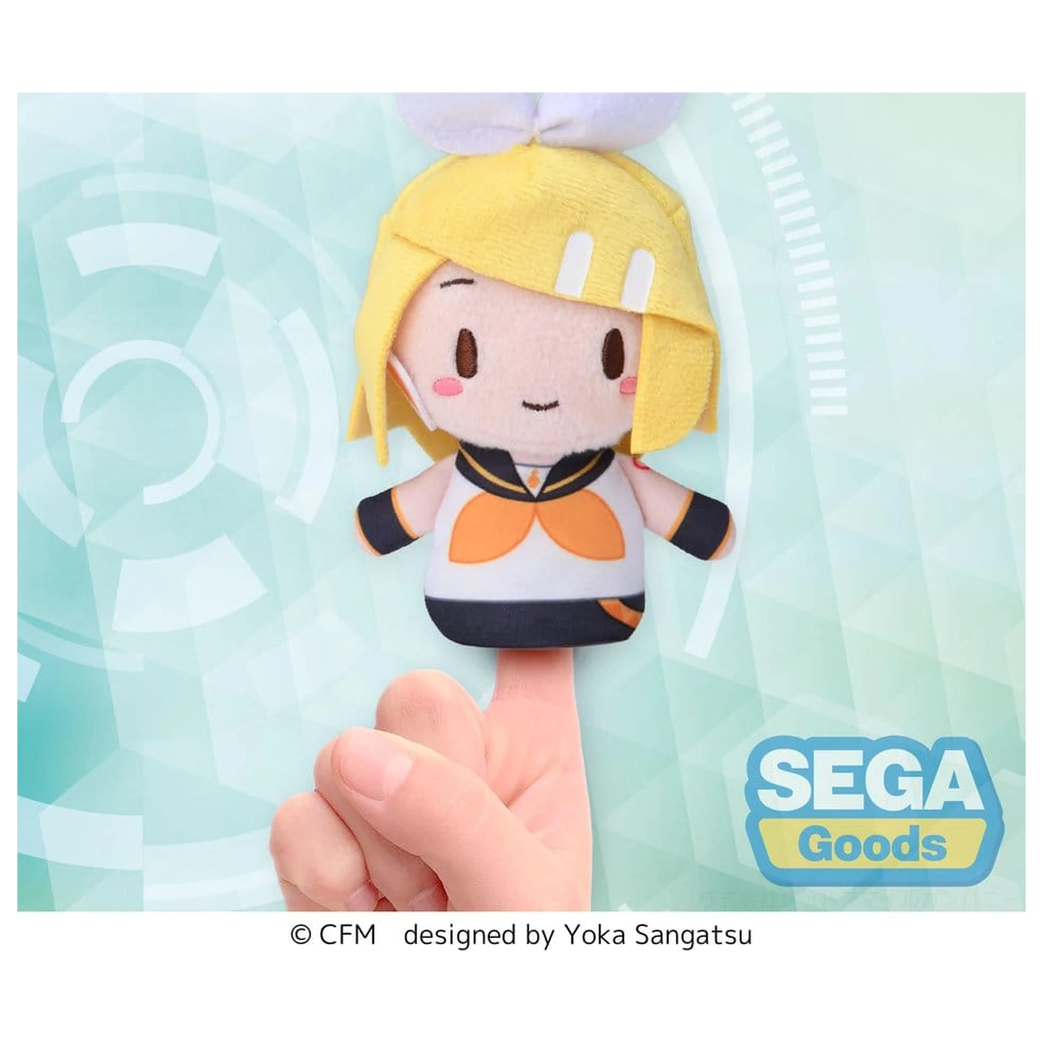 Kagamine Rin & Len Fuwa Petit Plišana igračka Kagamine Rin Maskota za prst 10 cm fotografija proizvoda