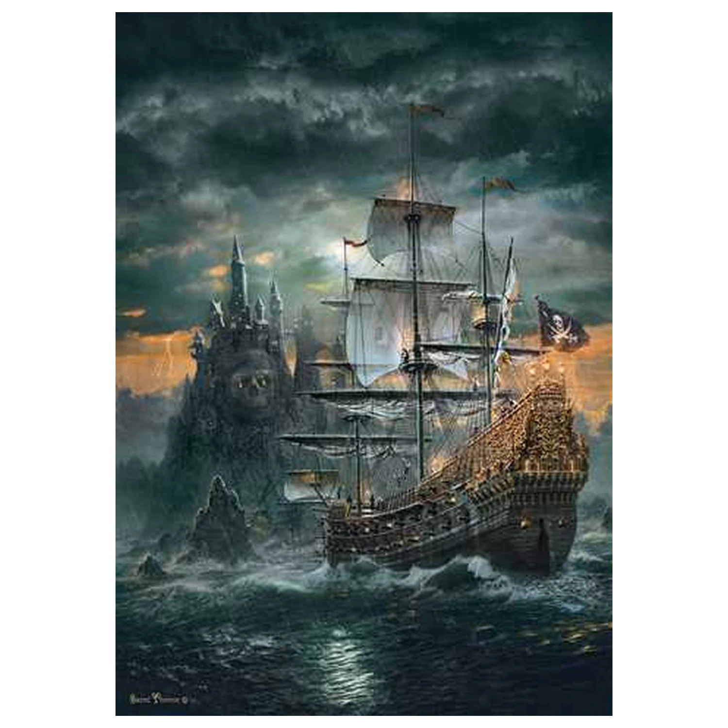 Pirate Ship Haunted Seas puzzle od 1500 komada fotografija proizvoda