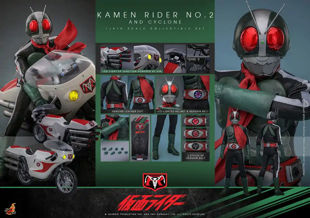 Kamen Rider 1/6 Kamen Rider No. 2 i Cylone 30 cm fotografija proizvoda