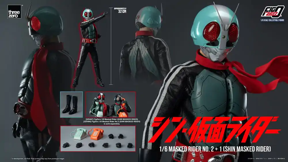 Kamen Rider FigZero akcijska figura 1/6 Masked Rider No.2+1 (Shin Masked Rider) 32 cm fotografija proizvoda