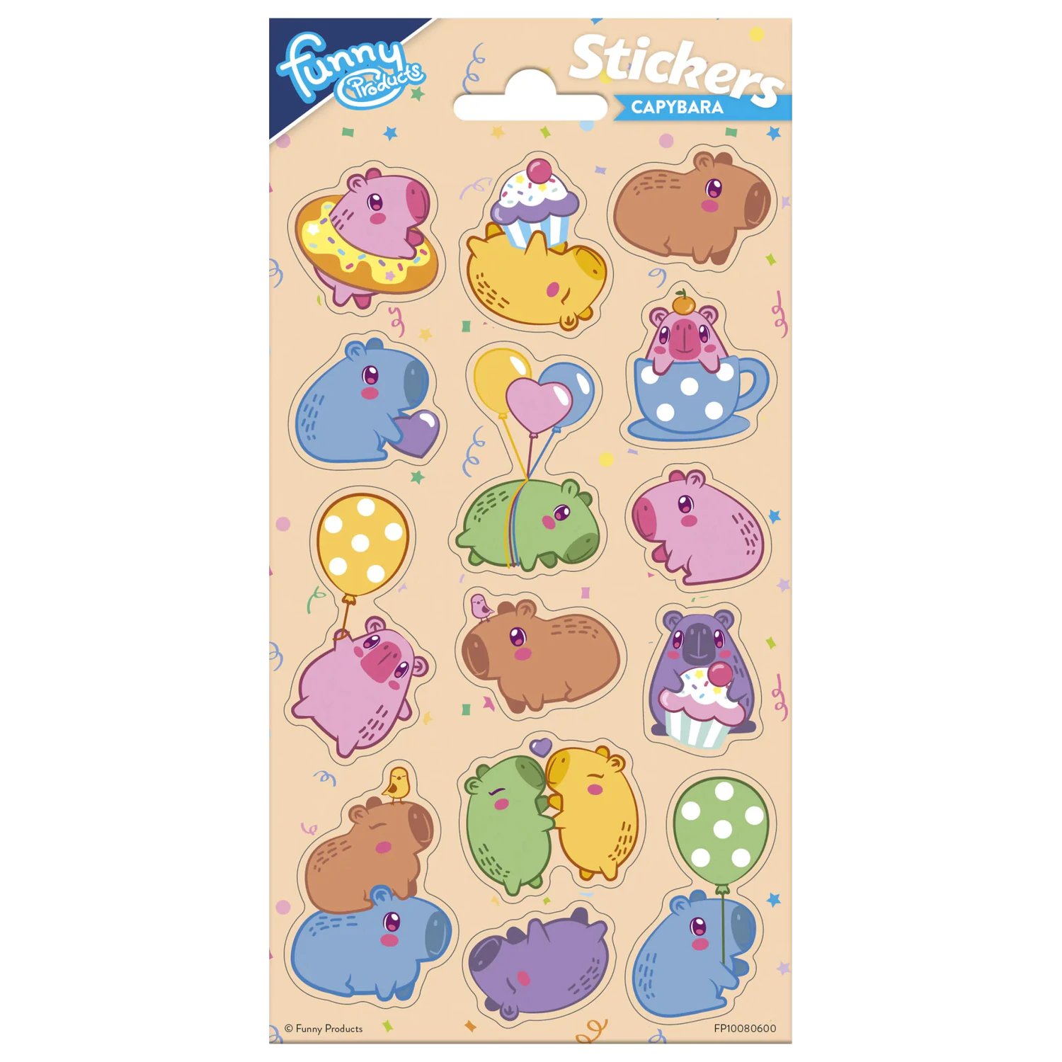Capybara Balonski sticker fotografija proizvoda