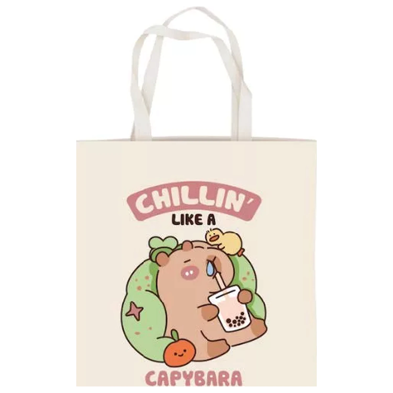 Capybara Chillin' platnena torba za kupovinu, torba za kupovinu 44 cm fotografija proizvoda