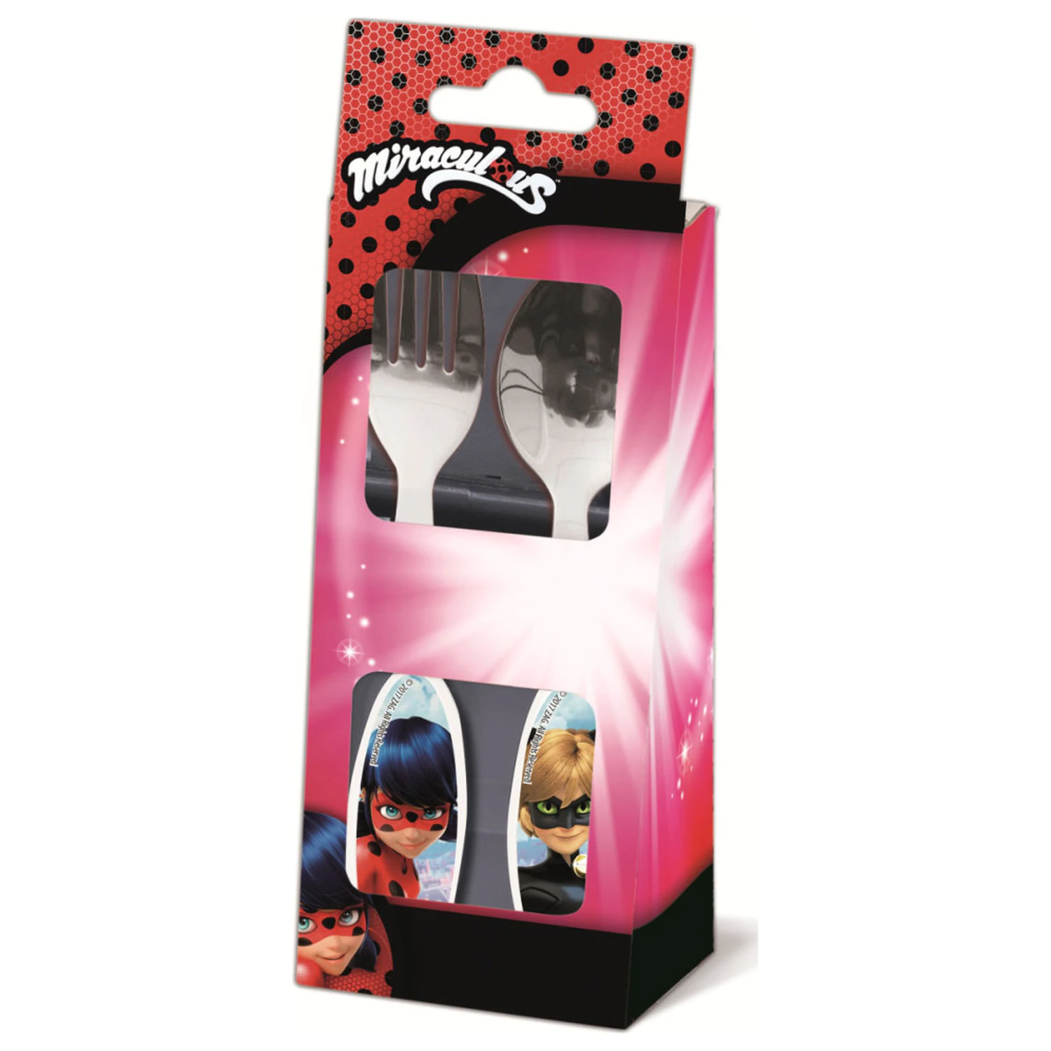 Miraculous Ladybug and Cat Noir Adventures Heroes metalni set pribora za jelo - 2 komada fotografija proizvoda