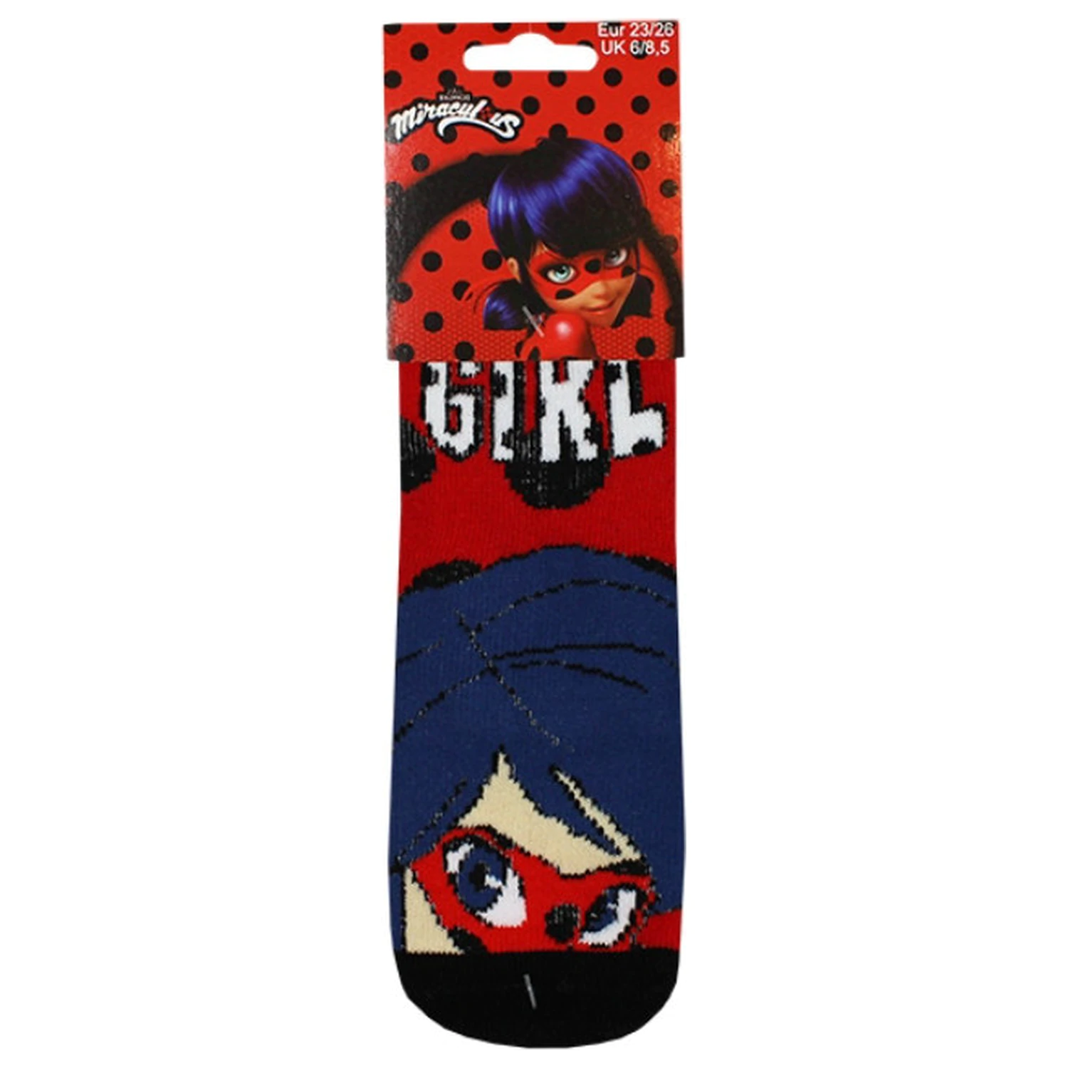 Miraculous: Tales of Ladybug & Cat Noir Adventures Red Hero Debele neklizajuće čarape za djecu 23/26 fotografija proizvoda