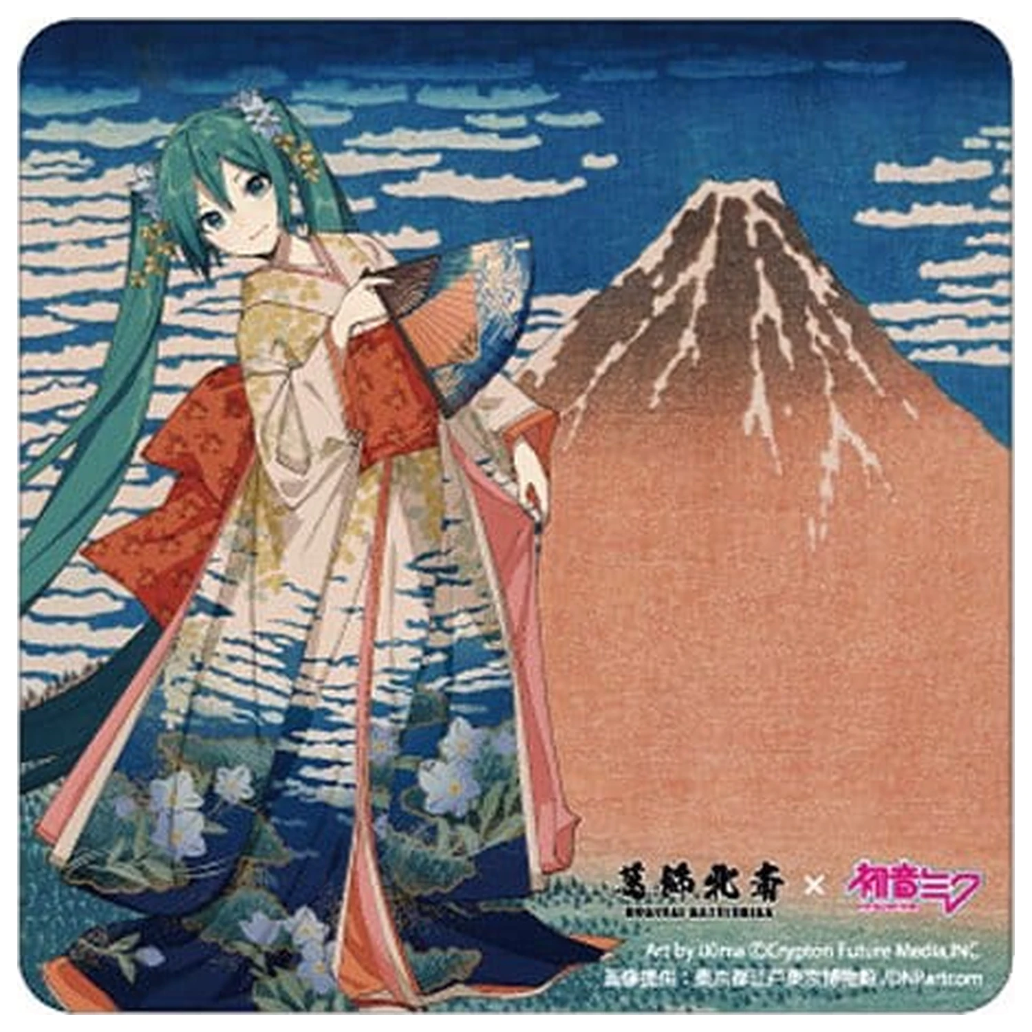 Katsushika Hokusai x Hatsune Miku magnet za automobil Trideset i šest pogleda na planinu Fuji Lijep vjetar, vedro jutro fotografija proizvoda