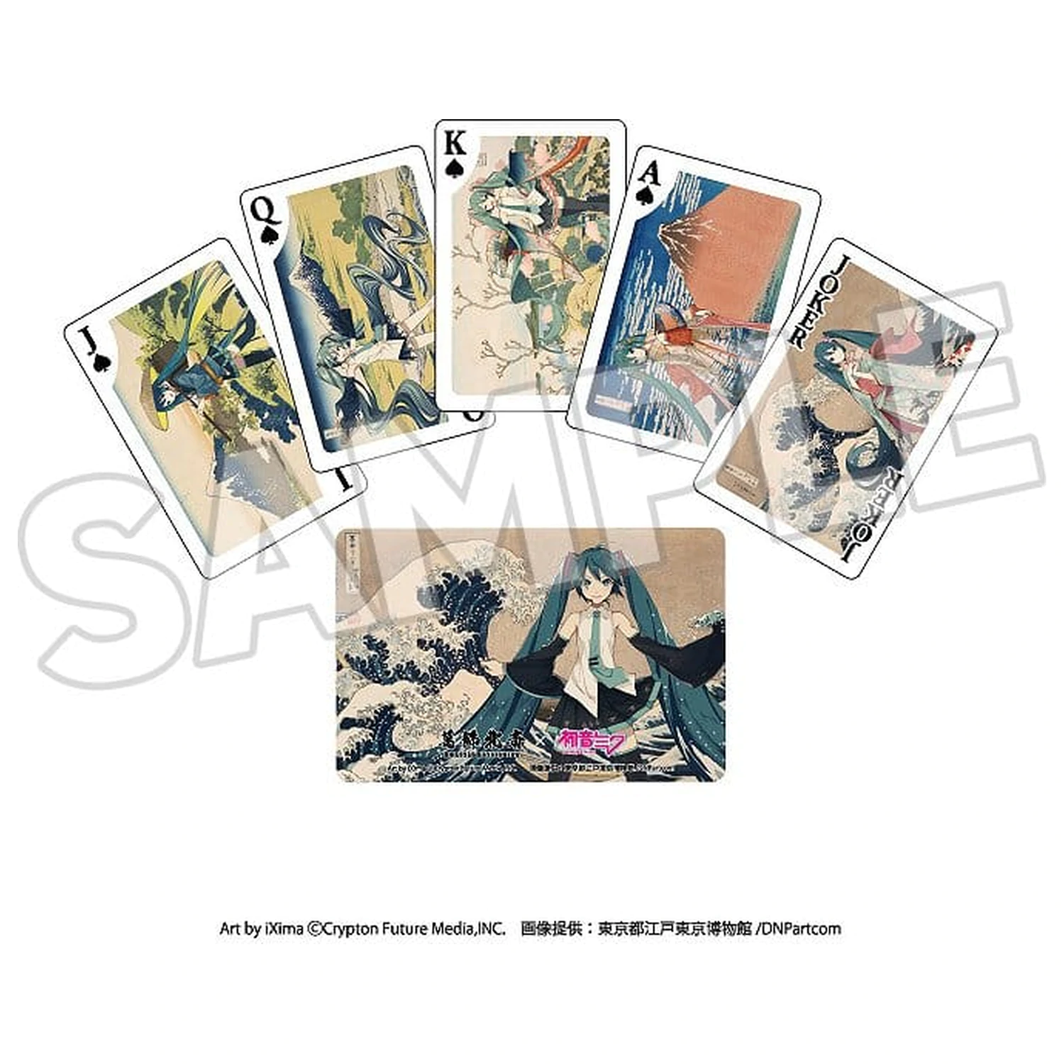 Katsushika Hokusai x Hatsune Miku Igraće karte fotografija proizvoda