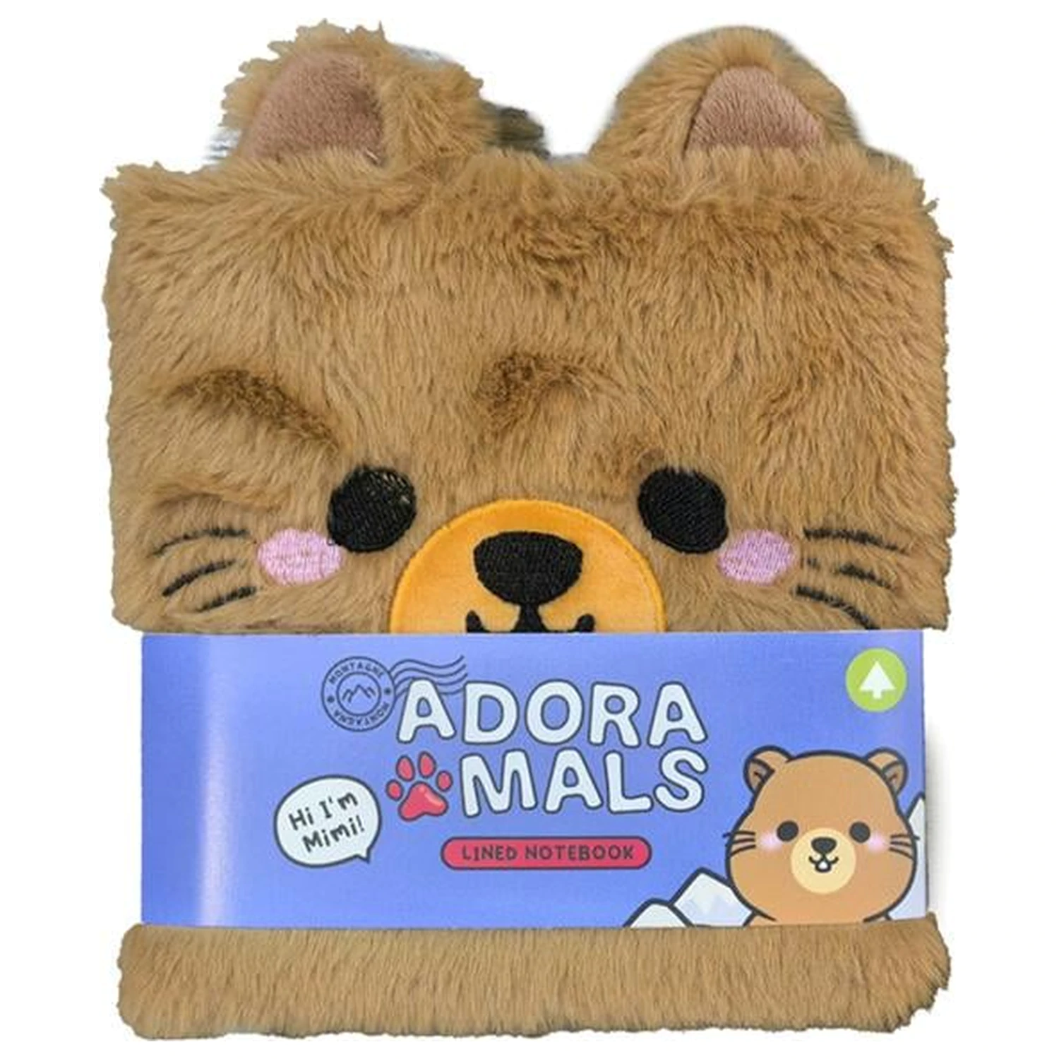 KAWAII Adoramals Mimi the Marmot Premium Fluffy bilježnica fotografija proizvoda